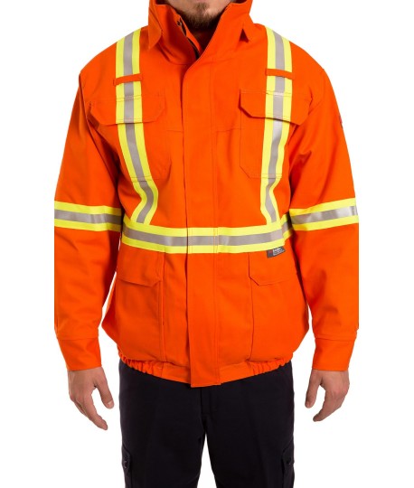 Flame resistant high visibility 3 in 1 Bomber jacket